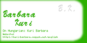 barbara kuri business card